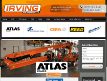 Tablet Screenshot of irvingequipment.net